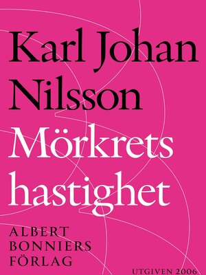 cover image of Mörkrets hastighet